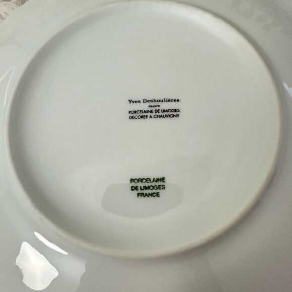 Set of 6 Porcelaine de Limoges France 7.5” Cheese Plates Cow Goat Sheep - Picture 8 of 9